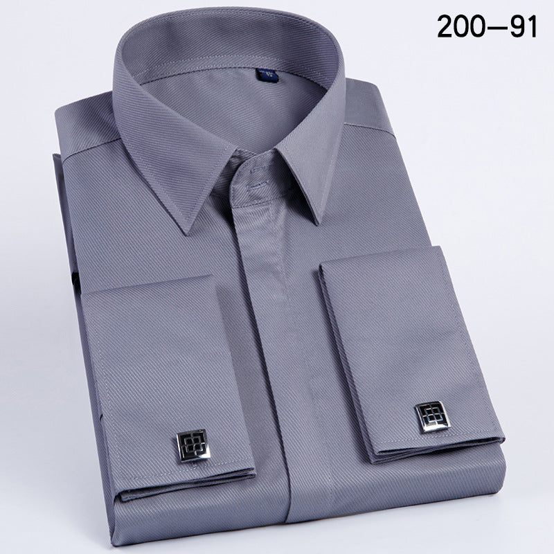 Men's French Cufflinks Dress Shirt – Slim Fit Business Formal Wear | Canada & USA