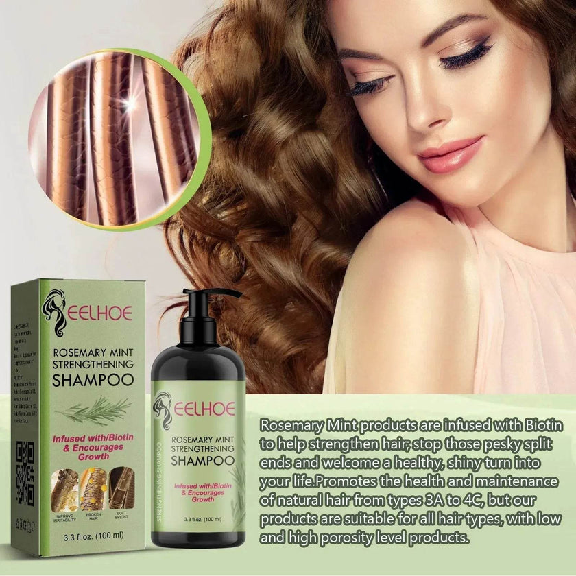 Rosemary Mint Shampoo for Hair Growth – Biotin Infused Anti Hair Loss Shampoo with Coconut Oil & Amino Acids