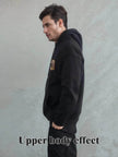 Fashionable Solid Color Long Sleeved Printed Unisex Hoodie
