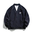 Retro Solid Color Cotton Athletics Sports Cardigan  For Men
