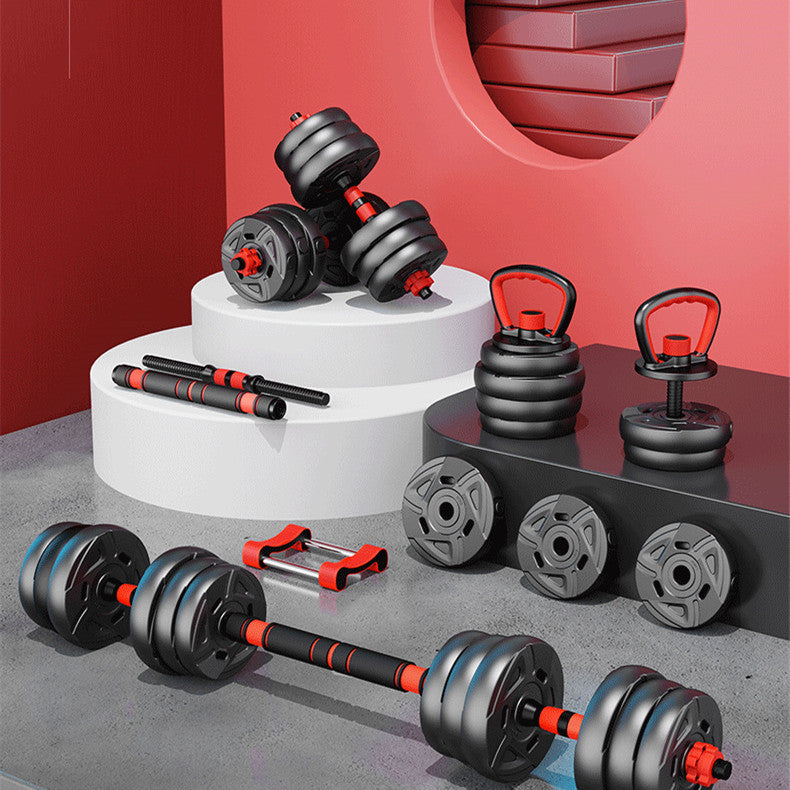 Adjustable Rubber-Coated Dumbbell Set – Home Gym Barbell Weight Set for Men & Women | 10KG–40KG
