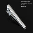 Men's Silver Electroplated Tie Clip – 25 Line Pattern Styles, 5cm Flat Head Business Tie Bar | Canada & USA