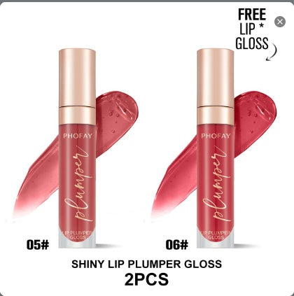 PHOFAY Shiny Lip Plumper Gloss – Plumping & High-Shine Finish, 7ml (13 Shades + Sets)