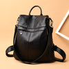 Women's PU Leather Fashion Backpack – Soft Anti-Theft Convertible Bag | Black, Beige, Blue