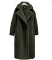 Winter Coats Women – Loose Lapel Medium-Length Polyester Coat