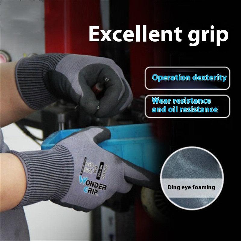 Nitrile Coated Work Gloves – Breathable Non-Slip Wear-Resistant Polyester Gloves for Warehouse & Construction