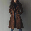Womens Western Style Long Trench Coat For Fall And Winter