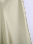 High Waisted Midi Silk Satin Skirt