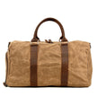 Vintage Canvas Travel Duffel Bag Weekender with Leather Handles Carry On