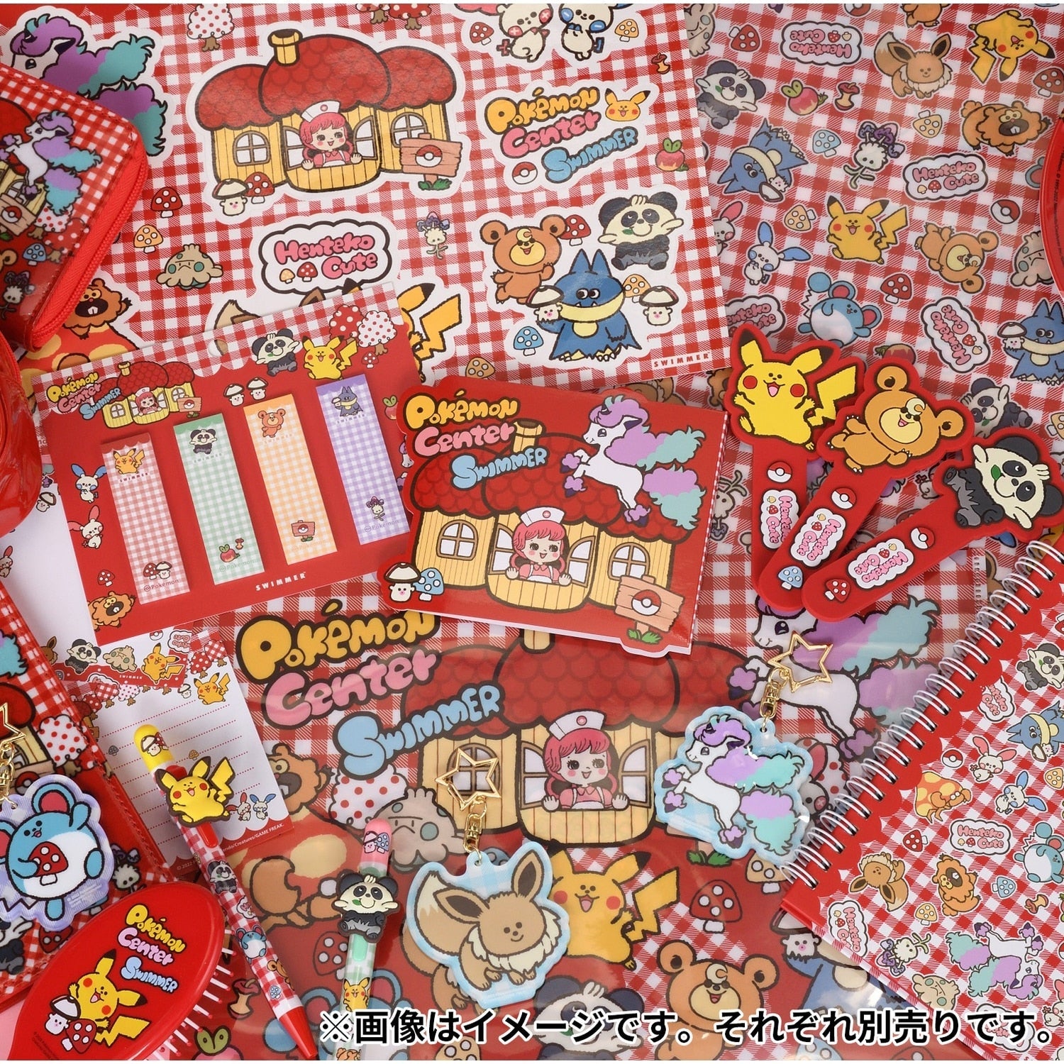 Pokemon Center SWIMMER Henteko Cute Sticky Note Set (Pokémon Center Japan)