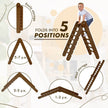 Ensemble d'escalade Montessori 5 en 1 : Échelle triangulaire + arche/balançoire + planche/rampe de glisse + filet + coussin – Chocolat