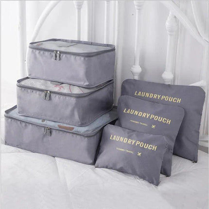 6 PCS Travel Storage Bag Set for Clothes Tidy Organizer