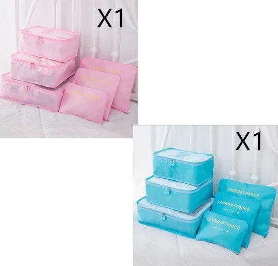 6 PCS Travel Storage Bag Set for Clothes Tidy Organizer