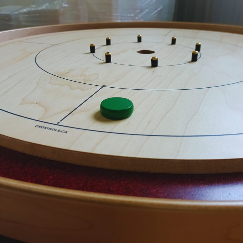 13 Green Crokinole Discs (Half Set)