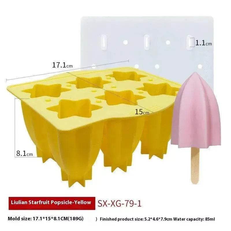 6-piece Spiral Ice Cream Silicone Food Grade Mold