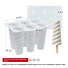6-piece Spiral Ice Cream Silicone Food Grade Mold