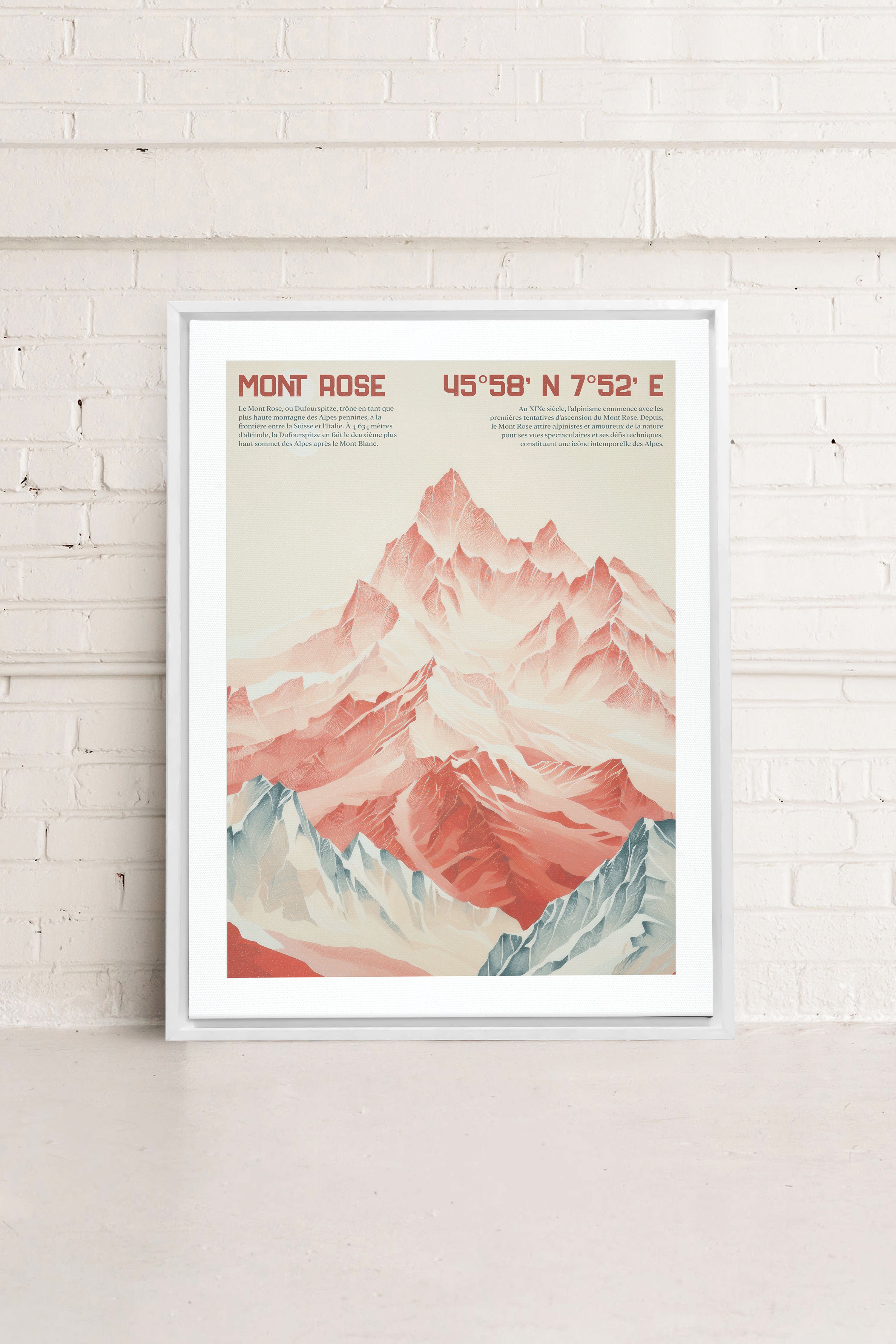 ROSE SUMMIT, Oeuvre sur toile étirée