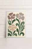 BEIGE PETALS, toile imprimée