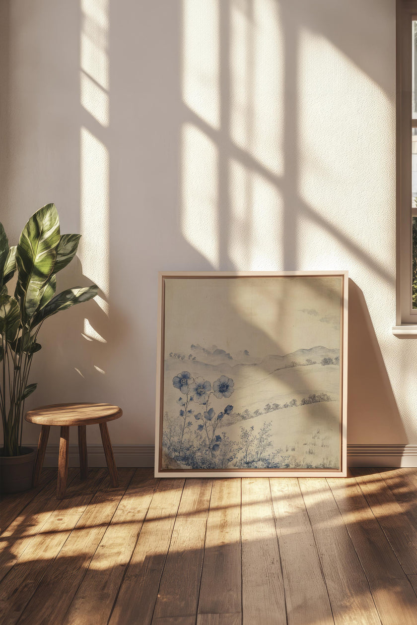 FLORAL HILLS, Oeuvre sur toile étirée