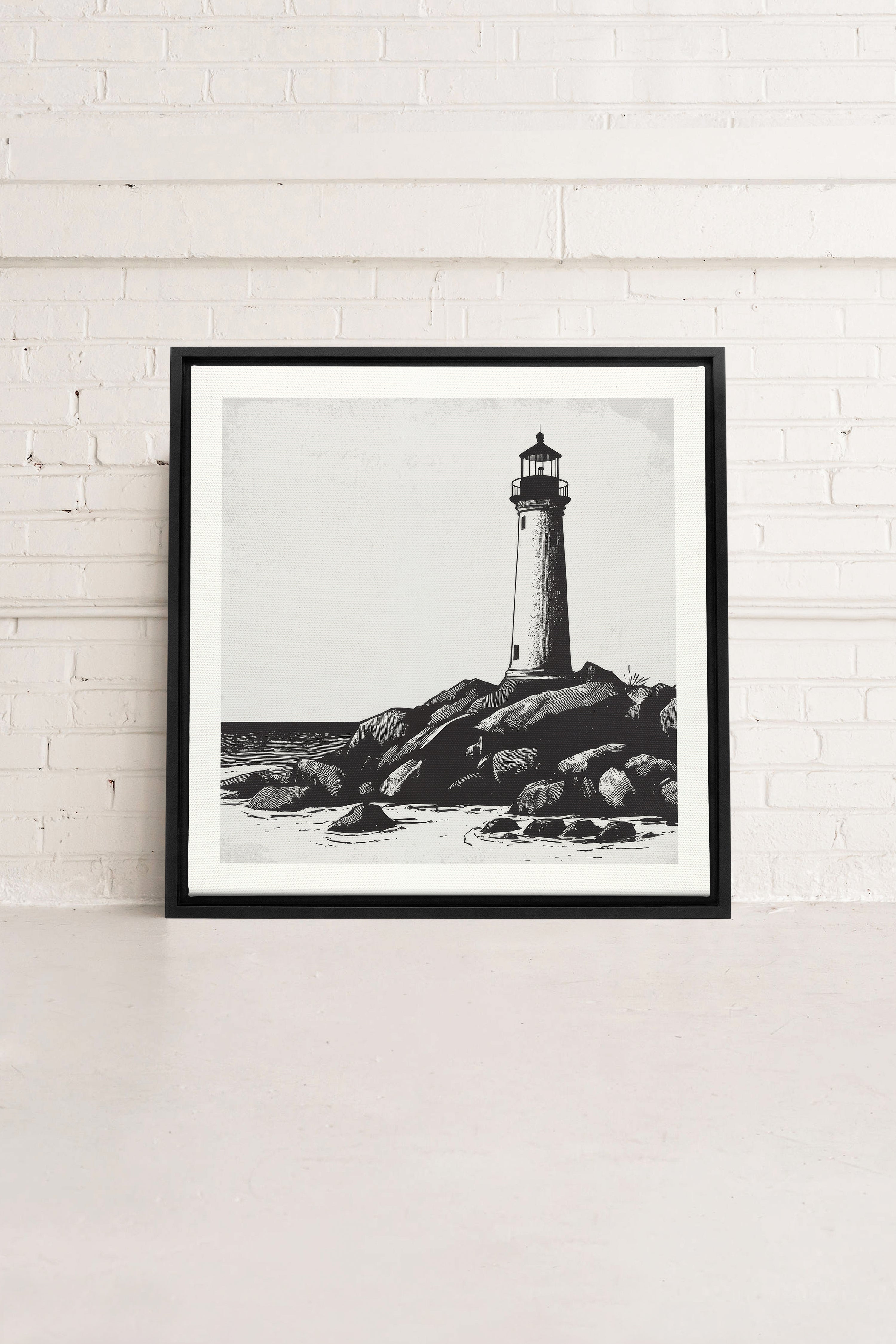 ROCKY SHORE LIGHT, Oeuvre sur toile étirée