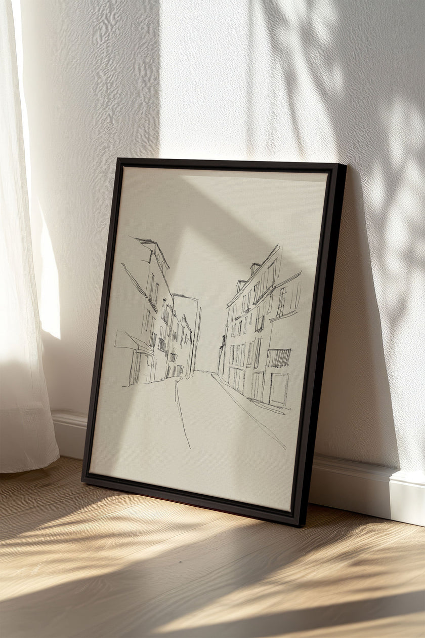 ESQUISSE URBAINE, Oeuvre sur toile étirée