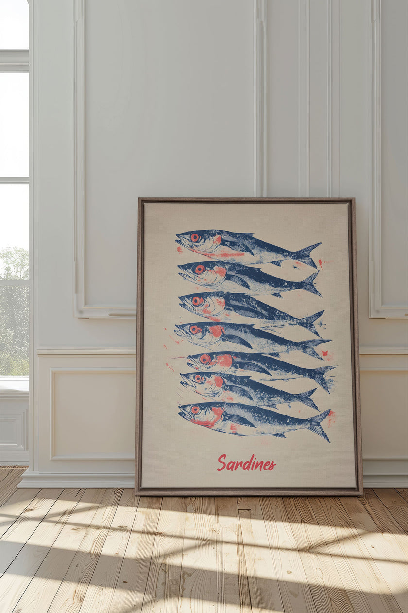 LES SARDINES, Oeuvre sur toile étirée