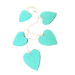 Hanging String Of 5 Wooden Hearts