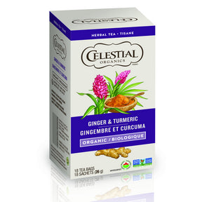 Celestial Tea - Organics Ginger Turmeric Herbal Tea (18bg)