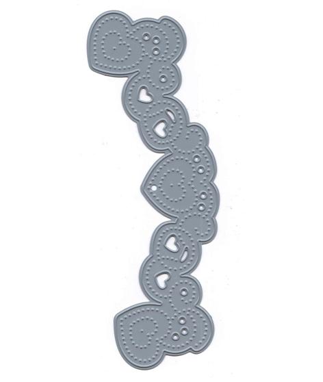 Joy! Crafts Embroidery, Cutting and Embossing Die - Border arch with hearts