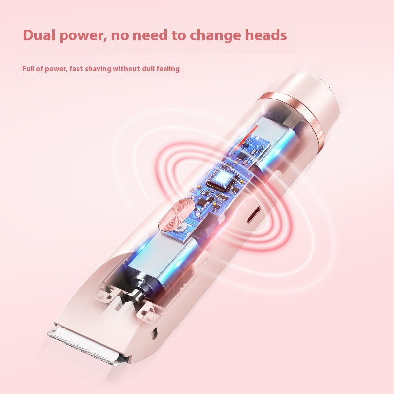 Women's 2-in-1 Electric Shaver & Bikini Trimmer – Wet/Dry Body Hair Razor (Pink, Blue, Purple)