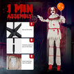 5.7ft Eye Red Light Vibration Clown Sound Voice Control, Standing Balloon Clown, Battery Model - Battery Not Included, Halloween Standing Decoration
