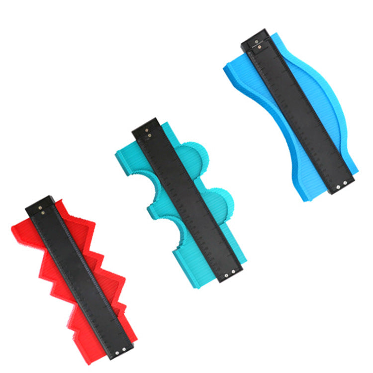 Contour Gauge Profile Gauge – Carpentry & Woodworking Measurement Tool (Blue, Green, Red | 12cm & 25cm)