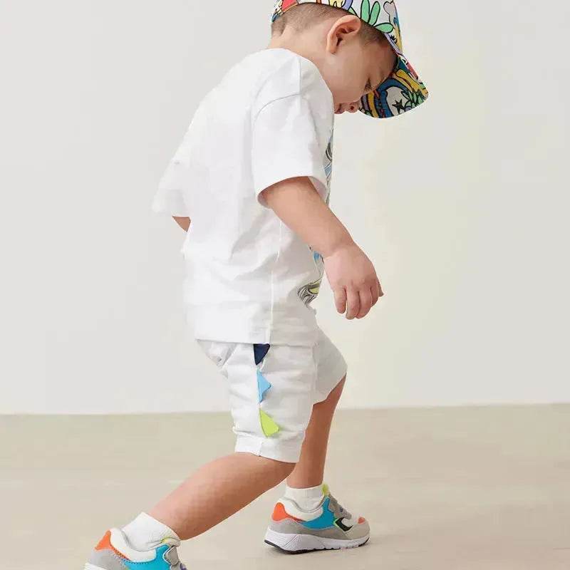 Boys' Short-sleeved Cartoon Cute Short Sleeve Shorts Two-piece  for boys