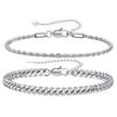 Cuban Chain Bracelet Set for Men's