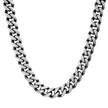 Men’s Gunmetal Stainless Steel Cuban Chain Necklace. Heavy-Duty Biker Style