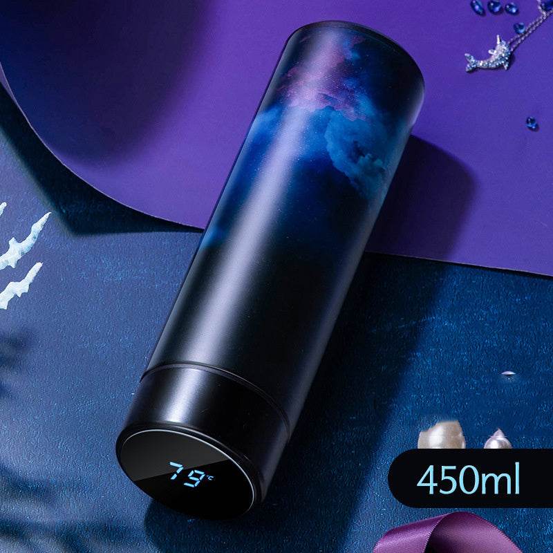 Intelligent temperature display mug
