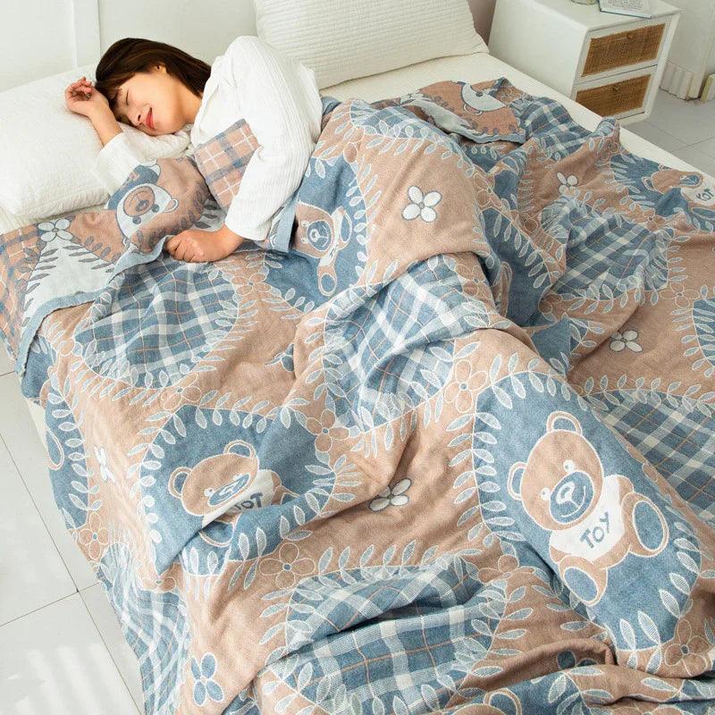 Cotton Four-layer Gauze Towel Blanket Air Conditioning Blanket Thin Duvet