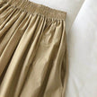 Solid Color Women Workwear Pleated Midi Skirt