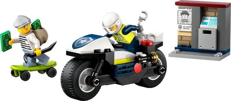 LEGO - 60455 - CITY - Poursuite à moto de la police - 65 pièces