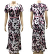 2pcs Fashion floral Print Blazer dress suit
