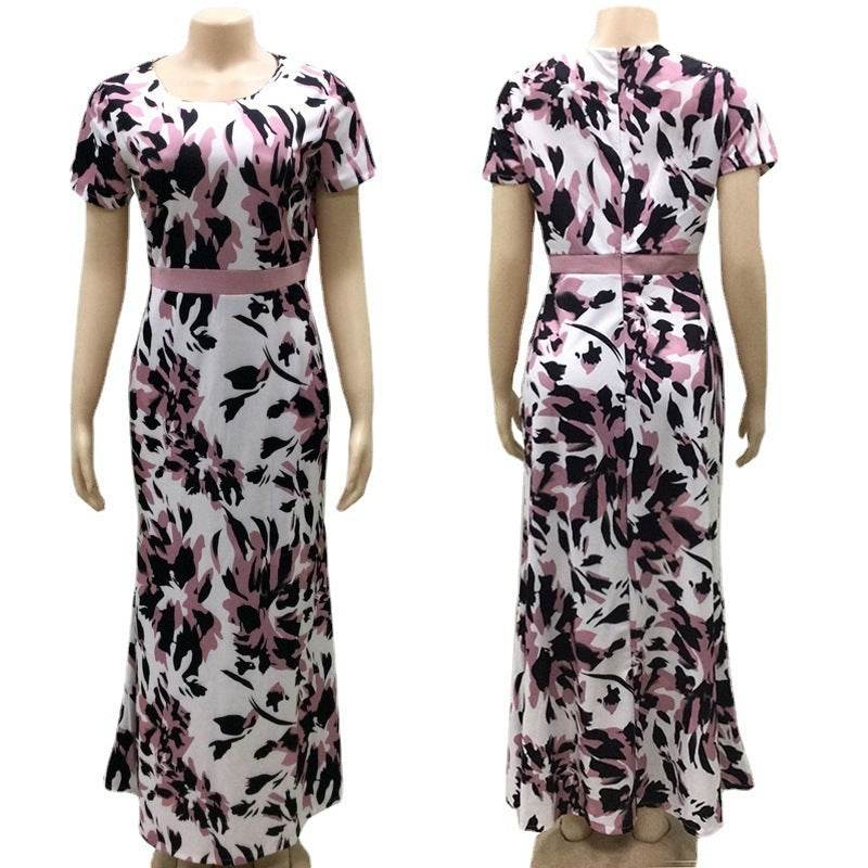 2pcs Fashion floral Print Blazer dress suit