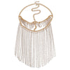 Punk Rhinestone Tassel Fringed Face Mask Head Chains
