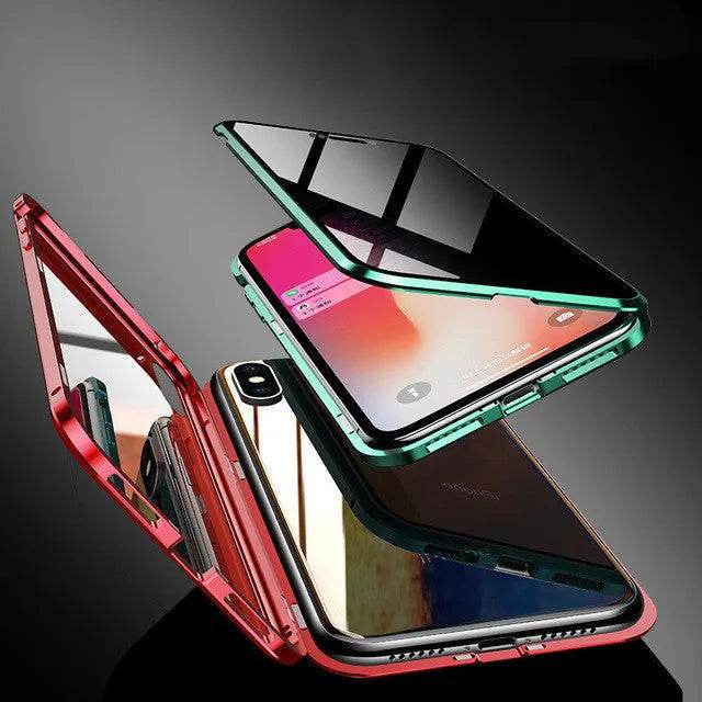 iPhone Case Anti-peep Magnetic  Privacy Glass Protective Shell Magnetic