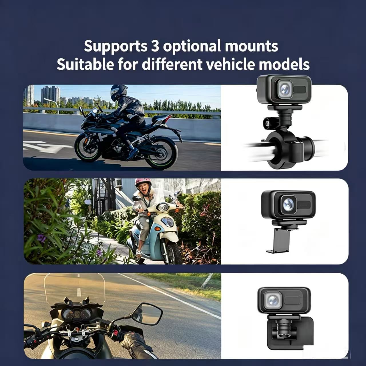 2K Motorcycle Dash Cam – Waterproof Riding Camera for Motorcycles and Electric Bikes Canada