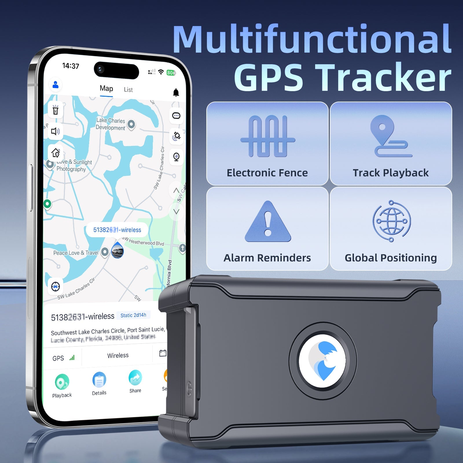 Anti-Theft Hidden GPS Tracker – Real-Time Vehicle Tracking for Car, Truck, Motorcycle & Luggage | 6000mAh | Subscription Required