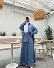 Women's Muslim Loose Long Sleeve Shirt Skirt