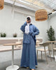 Women's Muslim Loose Long Sleeve Shirt Skirt