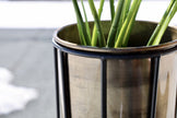 Neva - Brass Planter With Black Stand