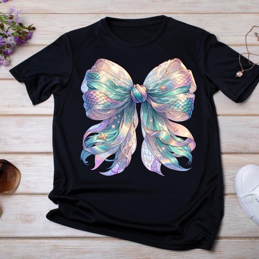 Magical Mermaid-Inspired Bow UV DTF/DTF TRANSFER