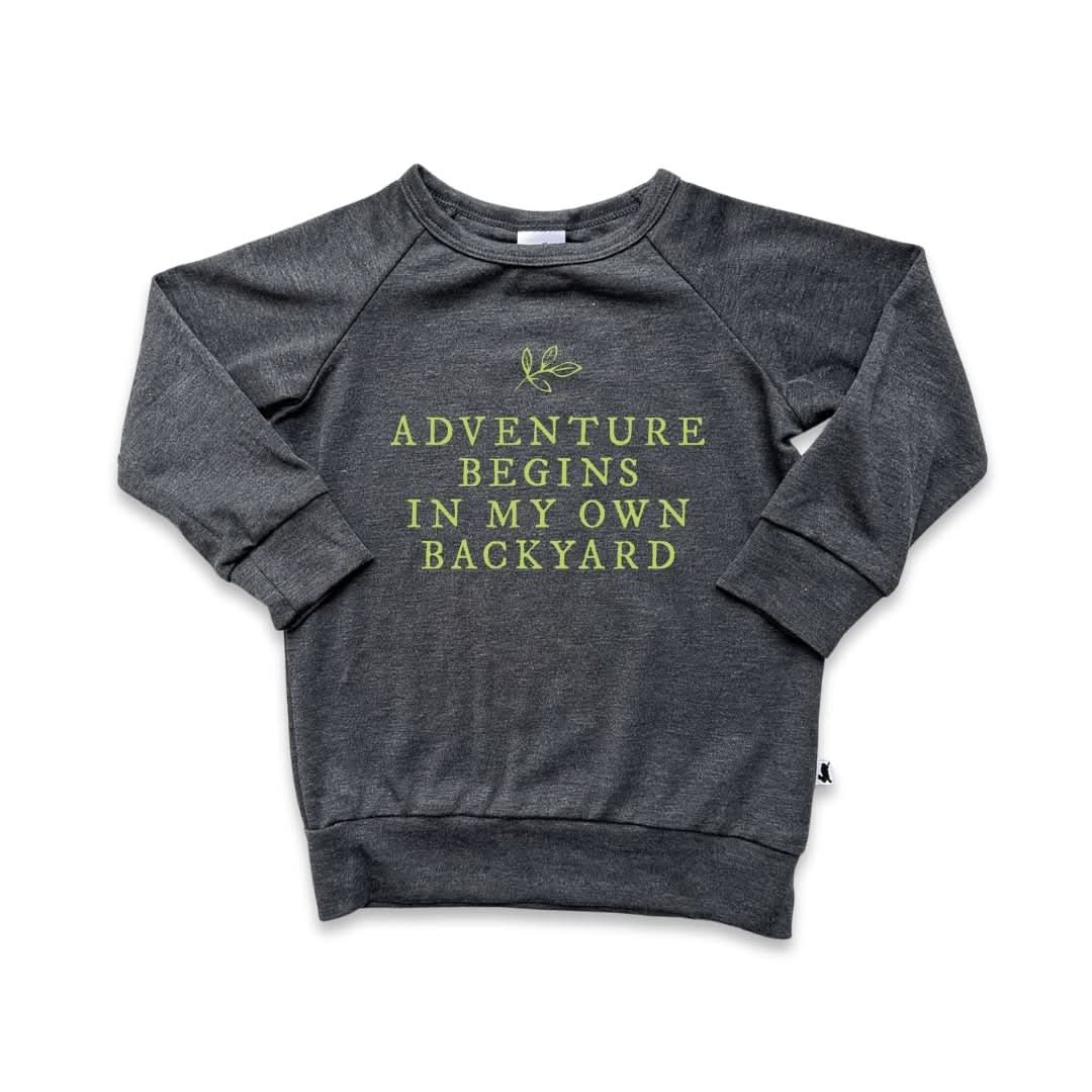Youth Graphic Bamboo Raglan Sleeve Pullover | Berry Cute In Dusty Lilac
